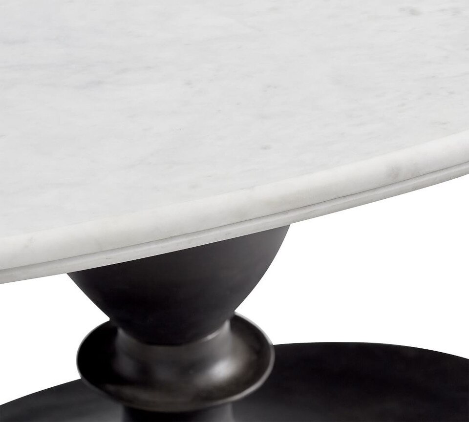 Chapman Oval Marble Pedestal Dining Table Pottery Barn Australia